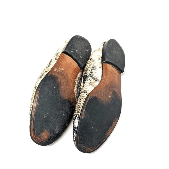 Sam Edelman Womens 6 Leon Snake Python Slip On Leather Loafers Flats Shoes - Picture 6 of 8